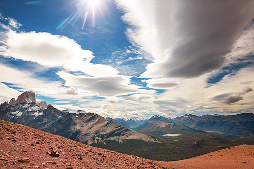 Patagonia landscapes in Southern Argentina. Beautiful natural landscapes.