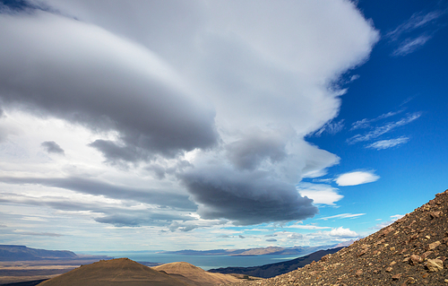 Patagonia landscapes in Southern Argentina. Beautiful natural landscapes.