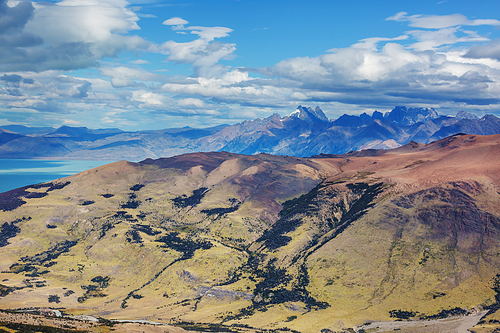 Patagonia landscapes in Southern Argentina. Beautiful natural landscapes.