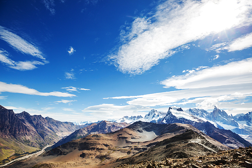 Patagonia landscapes in Southern Argentina. Beautiful natural landscapes.