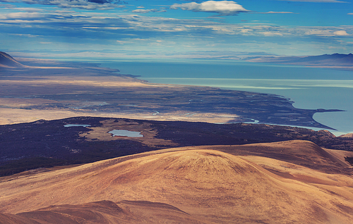 Patagonia landscapes in Southern Argentina. Beautiful natural landscapes.