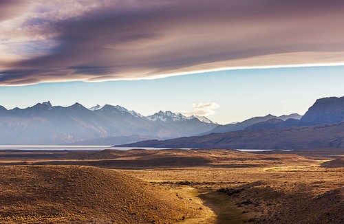 Patagonia landscapes in Southern Argentina. Beautiful natural landscapes.