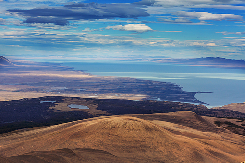 Patagonia landscapes in Southern Argentina. Beautiful natural landscapes.