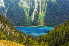 Beautiful autumn season in Canadian mountains. Fall background.
