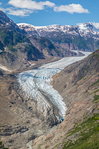 Snout of Salmon Glacier in Alaska
