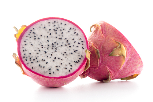 Pitaya or Dragon Fruit isolated on white.