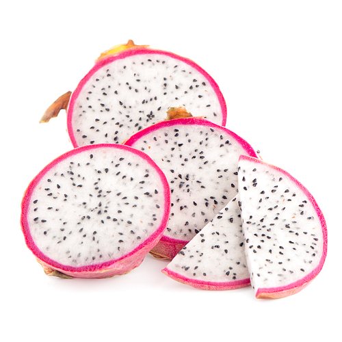 Pitaya or Dragon Fruit isolated on white.