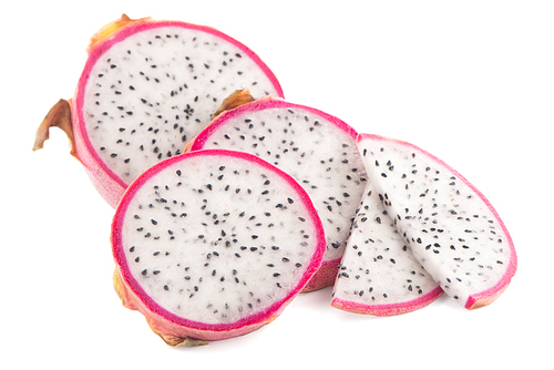 Pitaya or Dragon Fruit isolated on white.