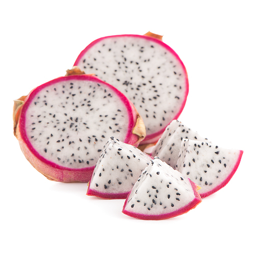 Pitaya or Dragon Fruit isolated on white.