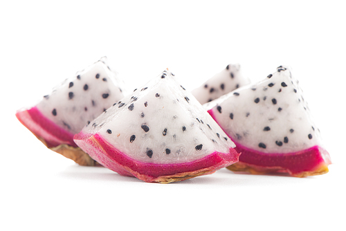 Pitaya or Dragon Fruit isolated on white.