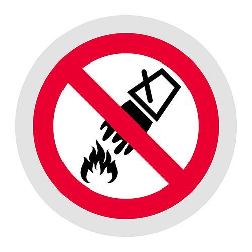Do Not Extinguish With Water forbidden sign, modern round sticker, vector illustration for your design