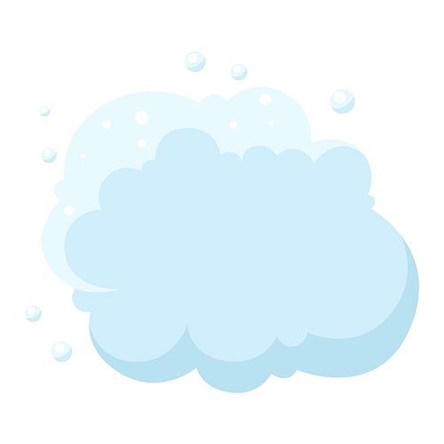 Illustration of cloud of foam or dust. Housekeeping cleaning item for service, design and advertising.