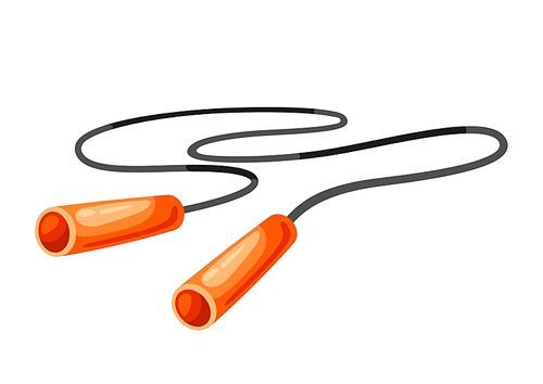 Illustration of jump rope. Fitness sport cartoon icon.