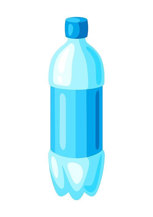 Illustration of water bottle. Healthy eating or sport cartoon icon.