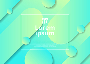 Abstract rounded shapes green color bold lines transition diagonal background. Vector illustration
