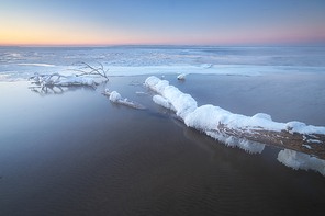 Winter landscape. Composition of nature.