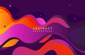 Moving colorful abstract background. Dynamic Effect. Vector Illustration. Design Template for poster and cover.