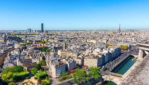 Paris cityscape and landmarks at summer day, France