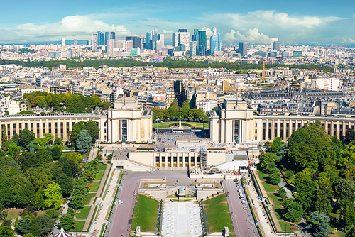 La Defense modern buildings in Paris, France