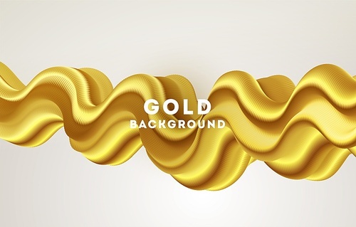 Moving gold abstract background. Dynamic Effect. Vector Illustration. Design Template for poster and cover.