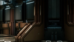 futuristic sci fi Spaceship interior