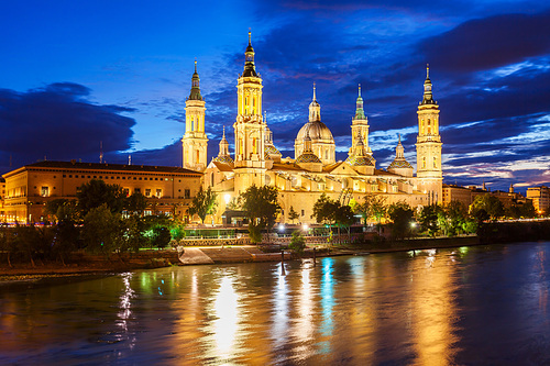 The Cathedral Basilica of Our Lady of the Pillar is a Roman Catholic church in the city of Zaragoza in Aragon region of Spain