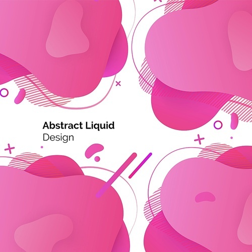 Abstract liquid design vector, shapes abstraction and decoration, background for banners and webpages. Color art with forms and text sample