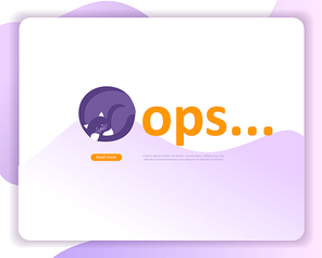 Landing page templates Error page illustration with cat or kitten characters and cat. Page not found. Vector concept illustration for 404 error with Funny cartoon workers