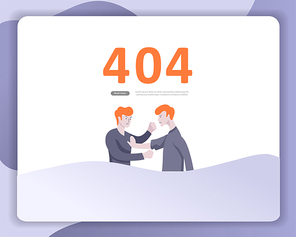 Landing page templates Error page illustration with People characters and cat. Page not found. Vector concept illustration for 404 error with Funny cartoon workers