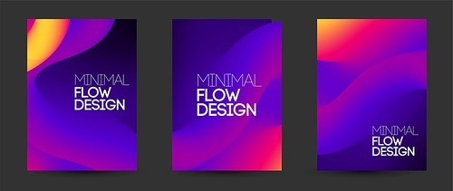 Modern abstract design background, Color gradient poster Flow motion style