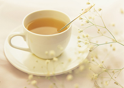 tea and flower