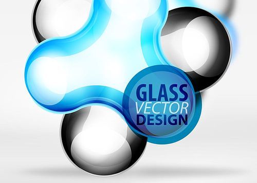 Digital techno bubble background template, vector business or technology abstract background