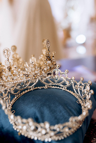 wedding jewelry in the form of a crown for the bride