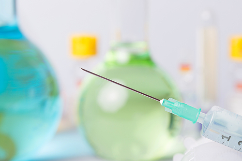 syringe with ampules of drugs