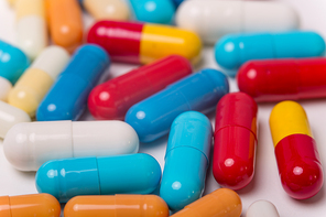 different Tablets pills capsule heap mix therapy drugs