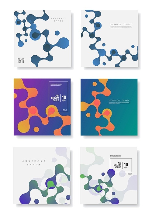Colorful geometric background design with fluid shapes composition.