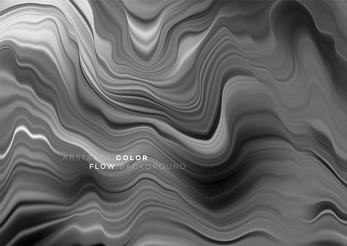 Modern colorful flow poster. Wave Liquid shape in black color background. Art design for your design project. Vector illustration EPS10
