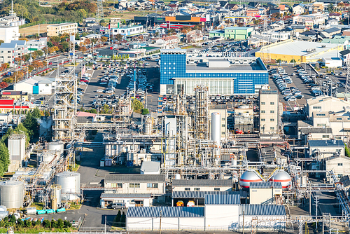 Chemical Factory plant in city of Koriyama Fukushima Tohoku Japan