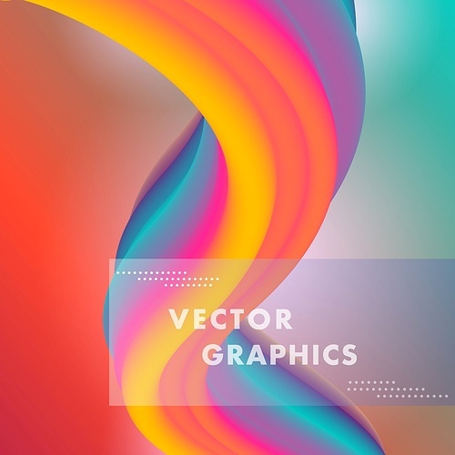 Creative design with flow shape and liquid wave vector illustration.