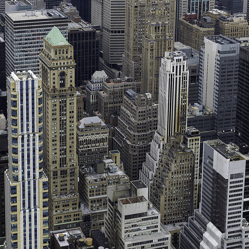 Elevated view of cityscape, Midtown Manhattan, New York City, New York State, USA
