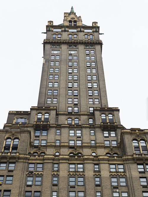 Low angle view of skyscraper, New York City, New York State, USA