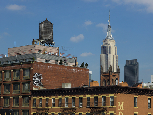 Buildings with Empire State Building in the background, Midtown Manhattan, New York City, New York State, USA