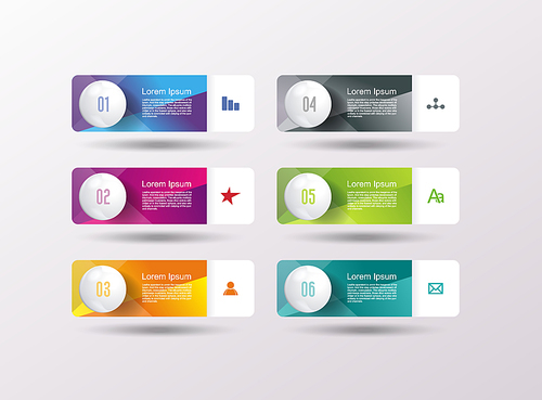 Business Design Template  Option banners. Can be used for step lines, number levels, timeline, diagram, web design.