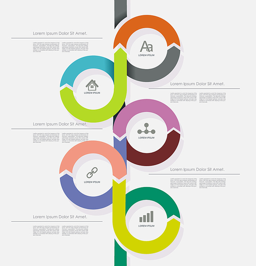 Time Line Design. Can be used for diagram; infographic, number or step up options; web design; workflow layout.