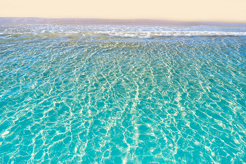 Tropical beach water transparent clear turquoise aqua background