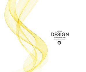 Vector gold color abstract wave design element. Abstract background, color flow waved lines for brochure, website, flyer design. Transparent smooth wave