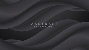 Modern Black abstract design background, Flow motion style