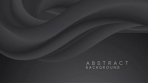 Modern Black abstract design background, Flow motion style