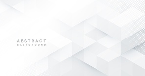 Abstract white monochrome vector background with shadow line, for design brochure, website, flyer. Geometric white wallpaper for certificate, presentation, landing page