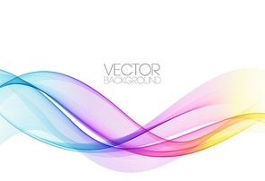 abstract shiny spectrum multicolor wave design element on white background. gologram,  color